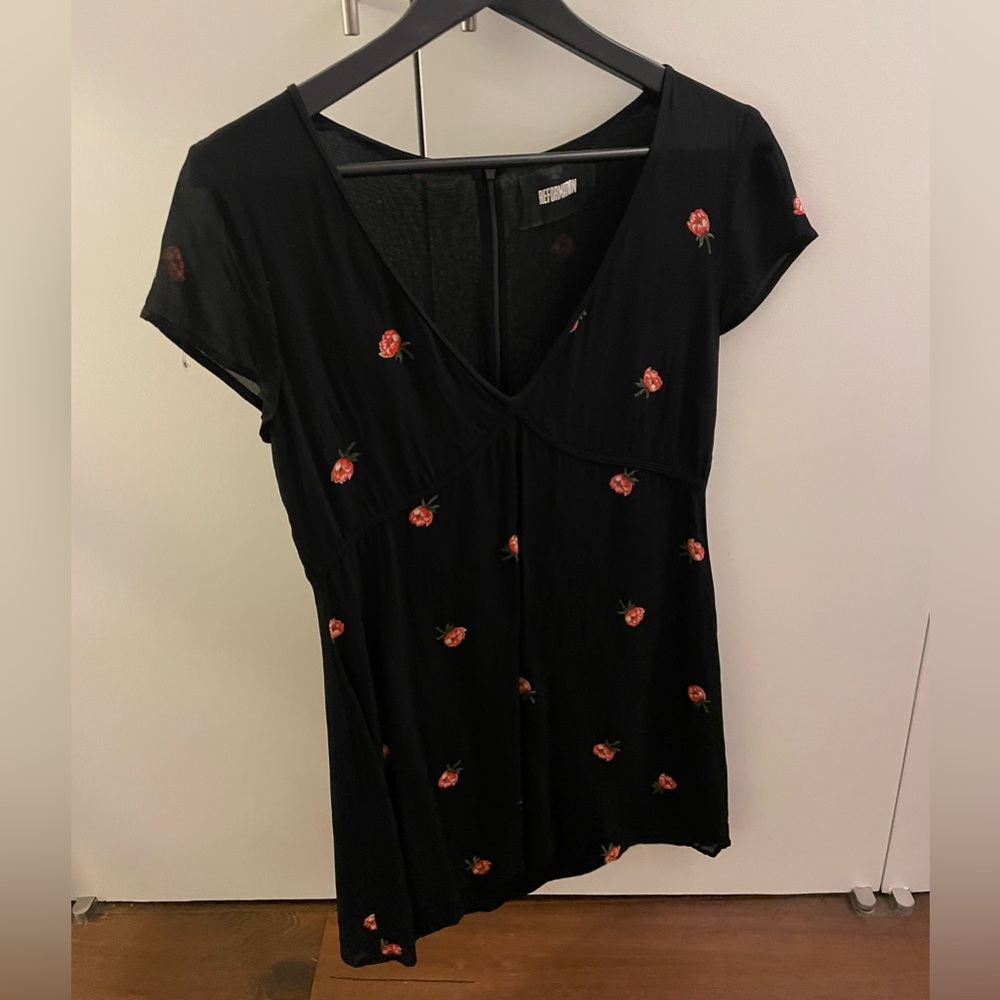 Reformation floral mini dress
